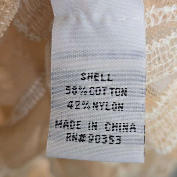 Rebellion Again One Size Boho Ivory Cream/Blush Open Front Kimono CoverUp - Picture 8 of 10